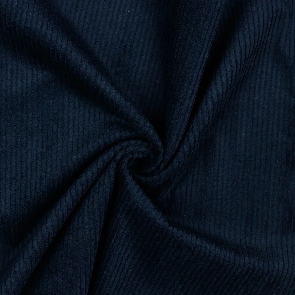 Jumbo Cotton Corduroy - Dark Blue - END OF BOLT 67cm