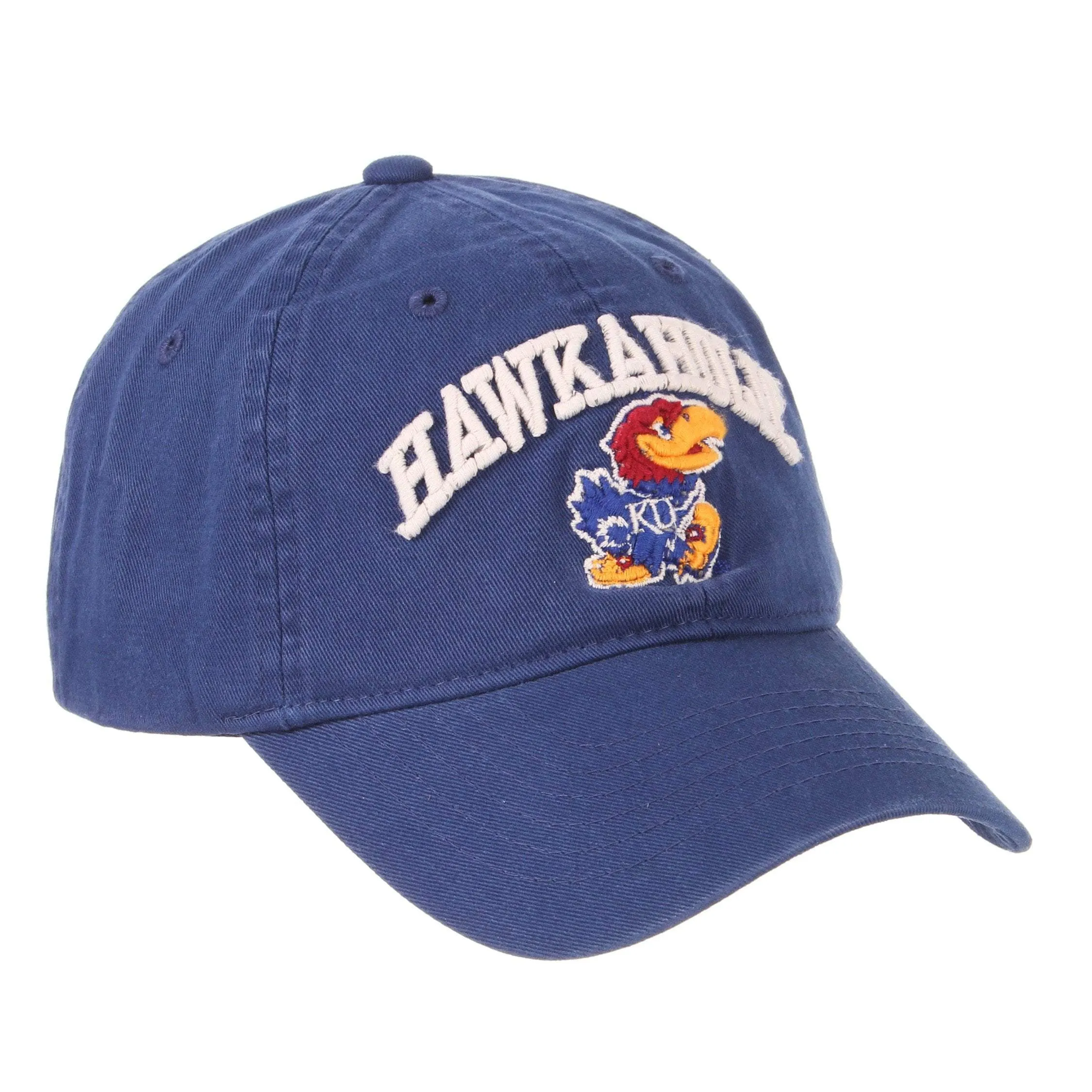 Kansas Jayhawks Zephyr "Hawkaholic" Royal Blue Strapback Relax Fit Hat Cap