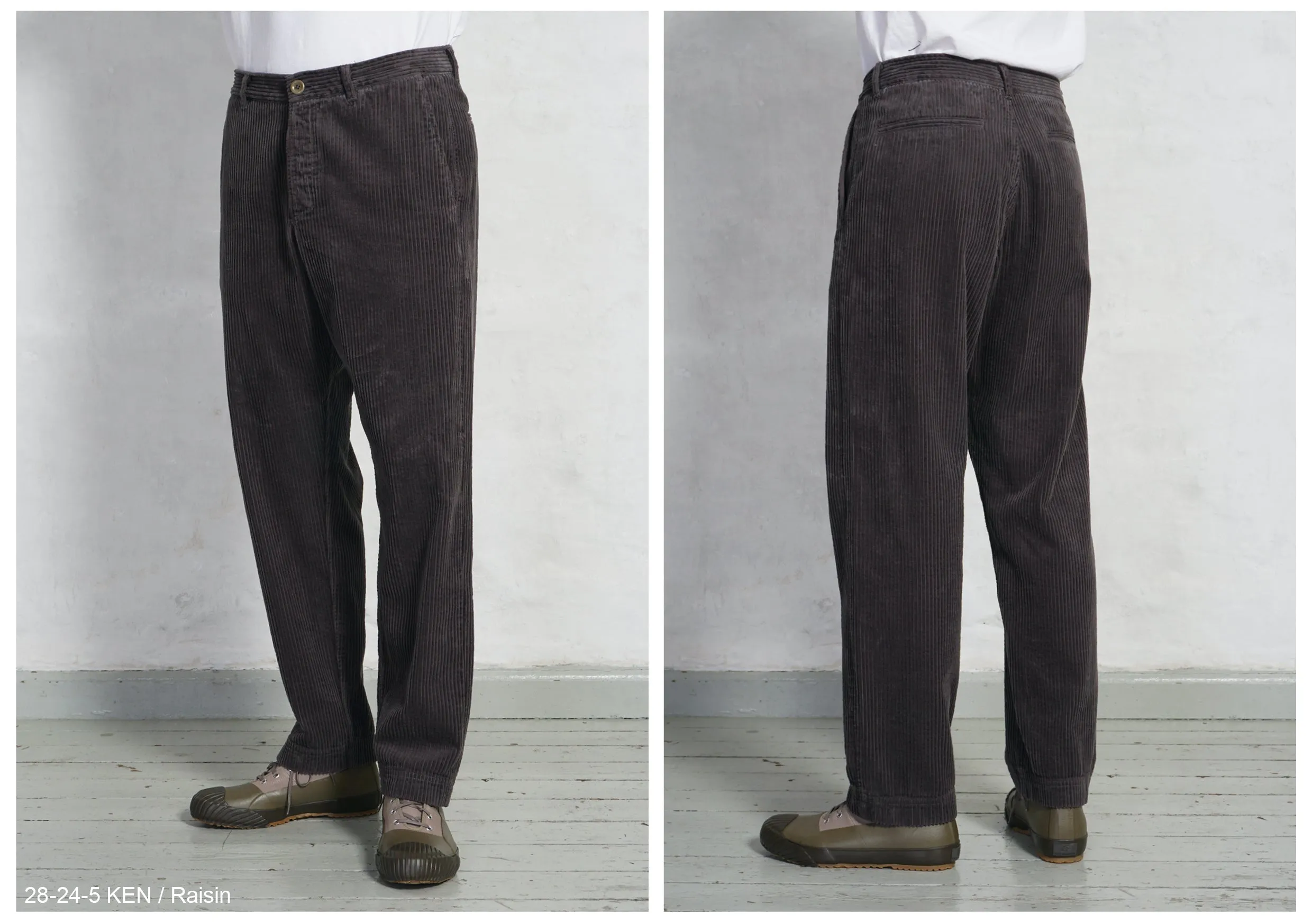 KEN 28-24-5 | Wide Cut Trousers | Raisin