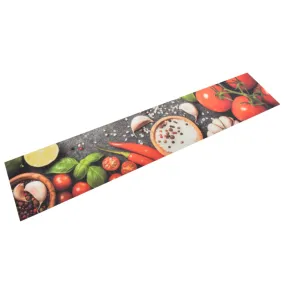 Kitchen Rug Washable Vegetables 60x300 cm Velvet