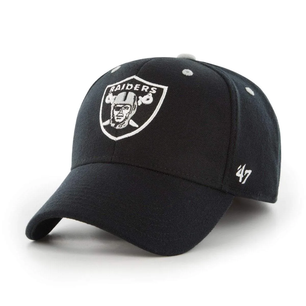 Las Vegas Raiders 47 Brand Black Contender Structured Stretch Fit Hat Cap