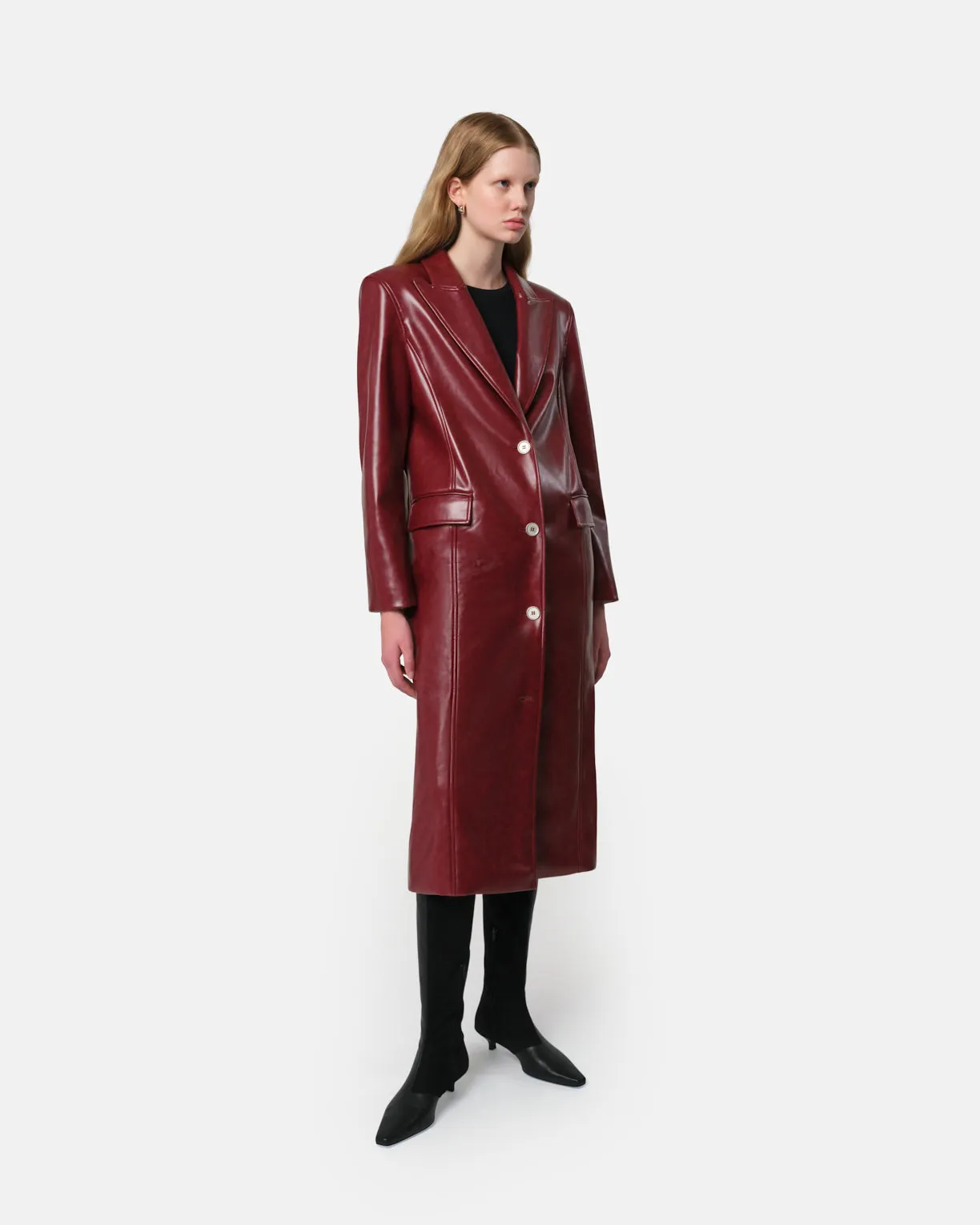 Lauren Overcoat Crimson