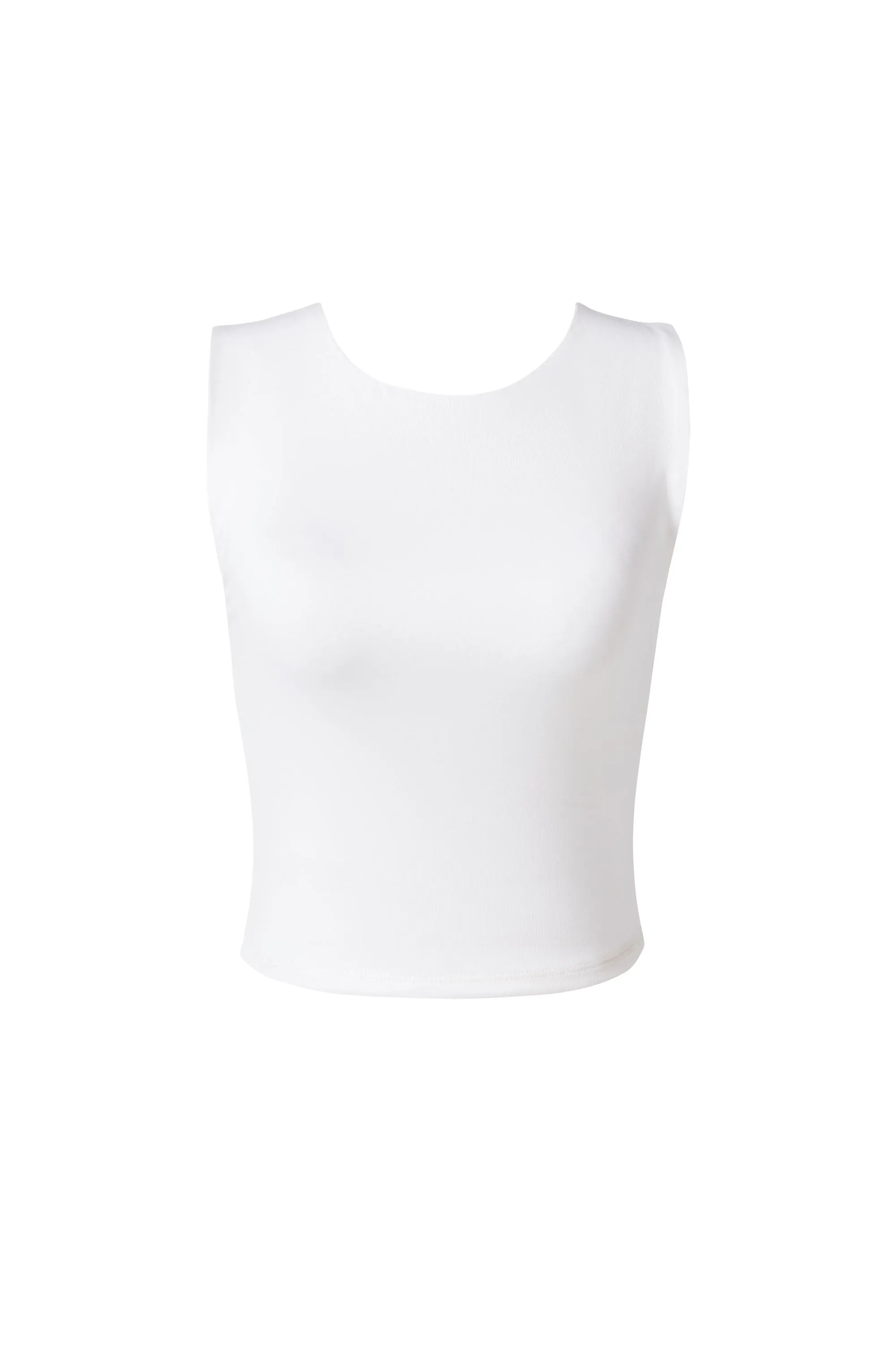 Lee White Crop Tank Top