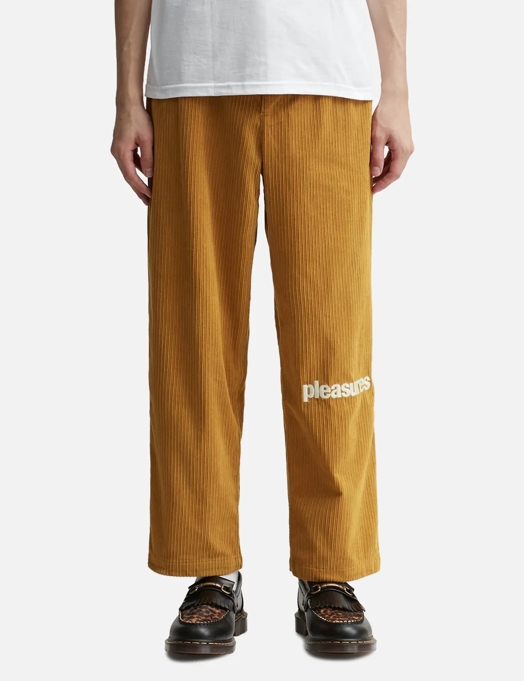 LEVY CORDUROY WIDE PANTS BROWN