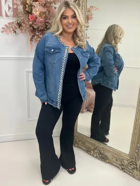 Lola denim diamonte jacket