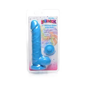 Lollicock Silicone Dildo With Balls 7 In. Berry