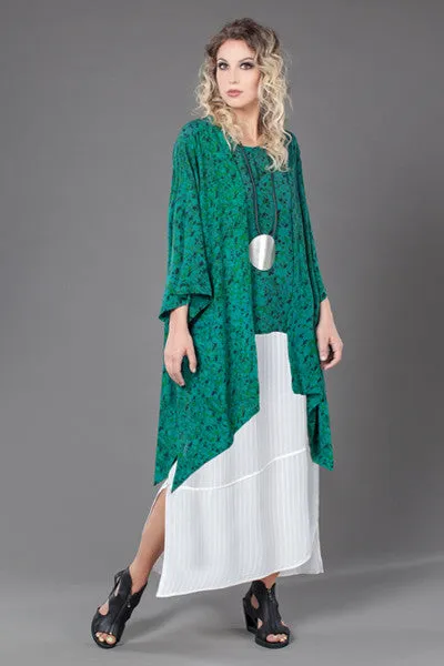 Long Kimono Jacket in Terrazzo Crinkle