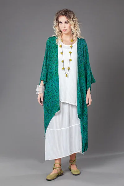 Long Kimono Jacket in Terrazzo Crinkle