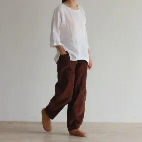 Loose Corduroy Pants With Pockets