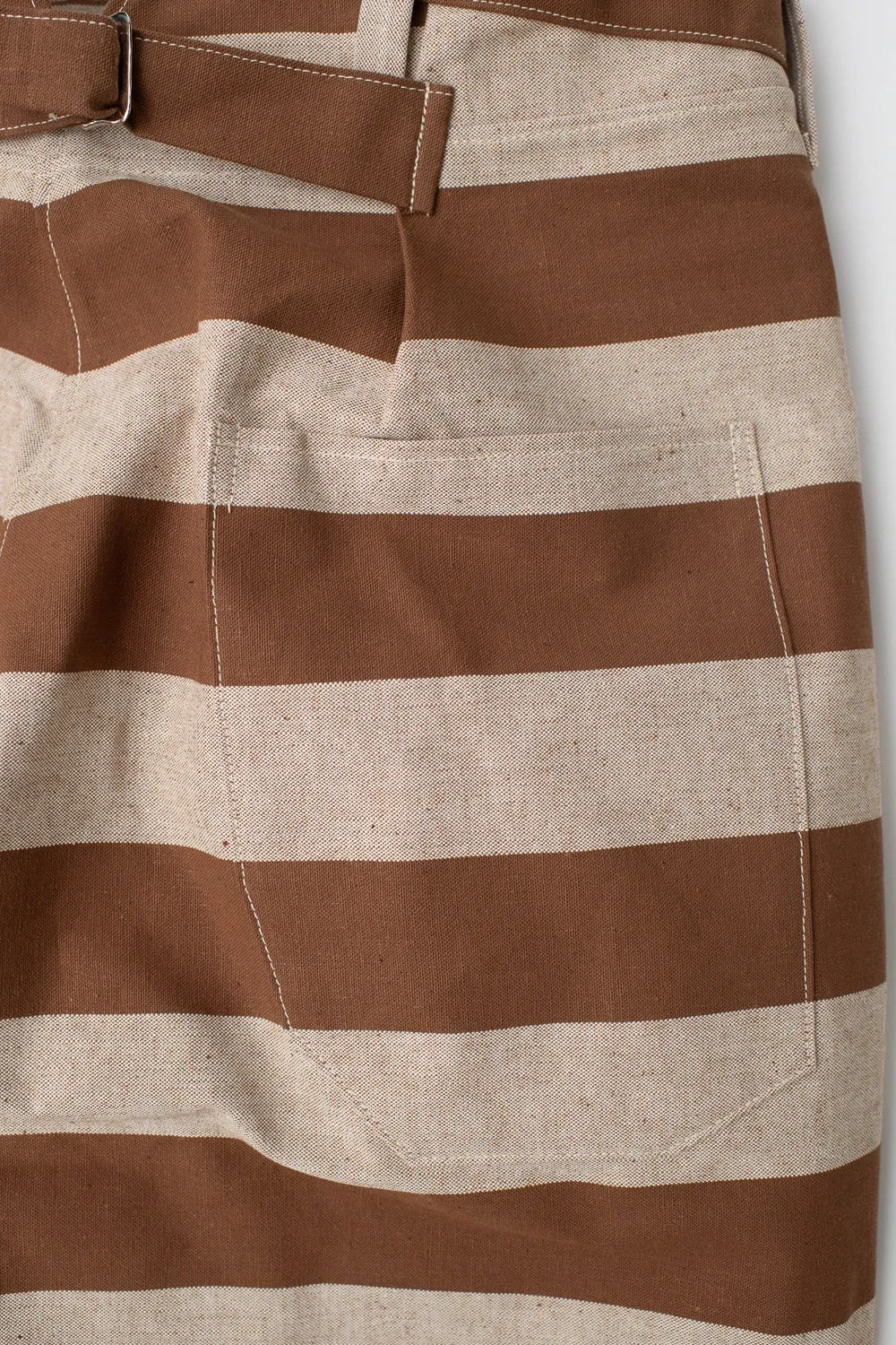 Lot 1230 - Striped Prisoner Pants - Brown