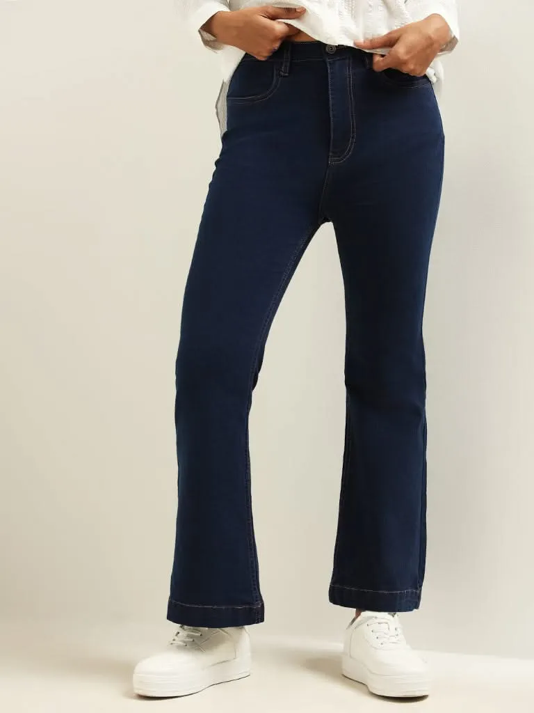 LOV Blue Straight - Fit Mid - Rise Jeans