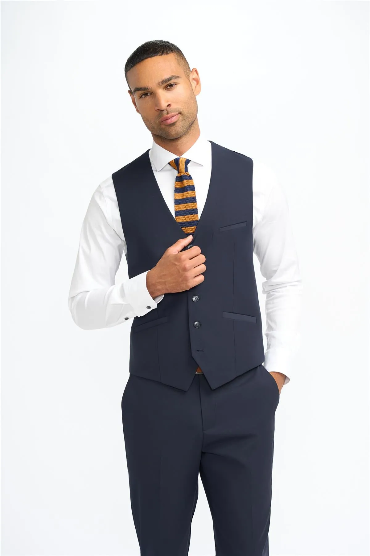 Malibu Navy Waistcoat