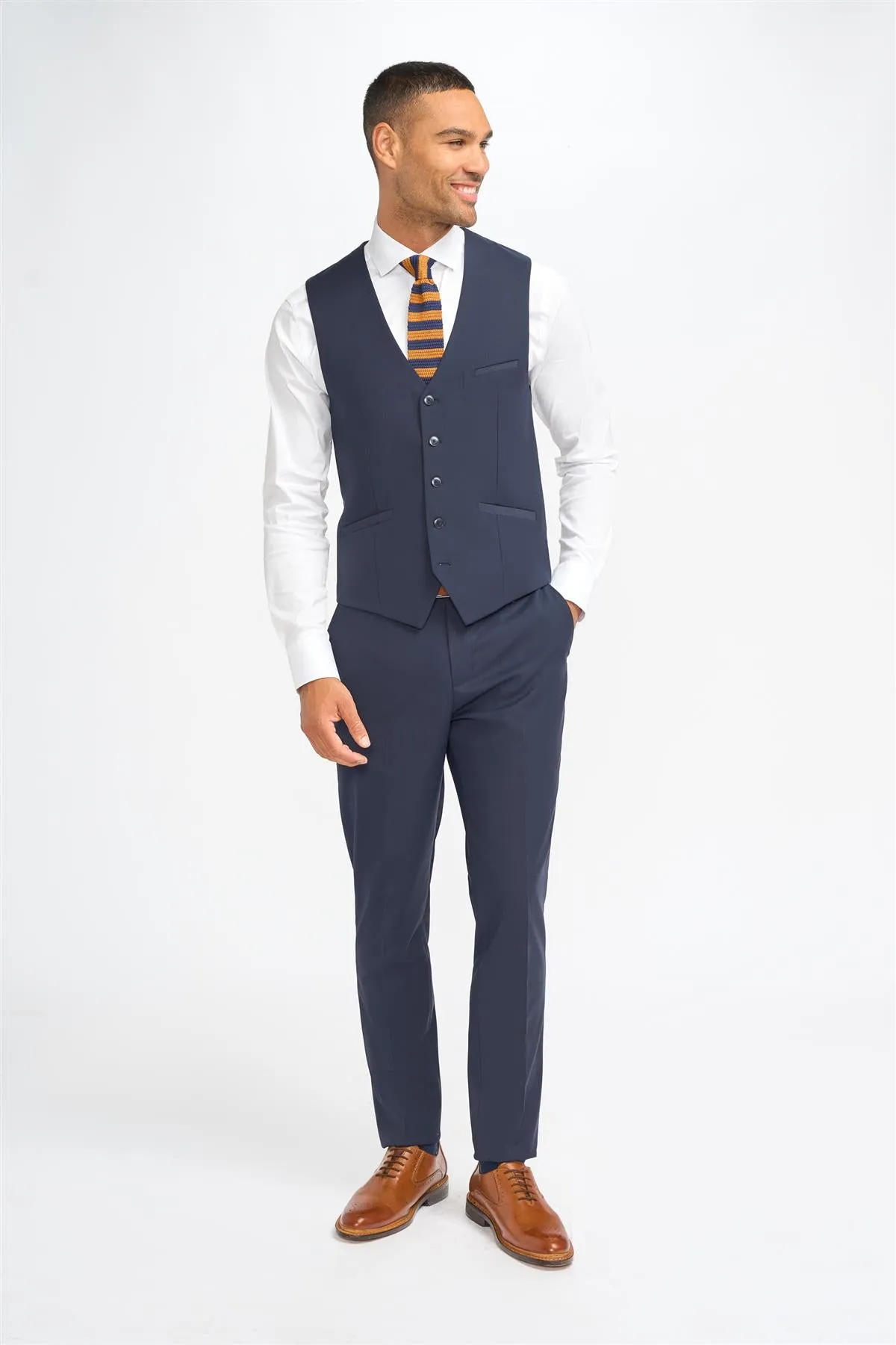 Malibu Navy Waistcoat