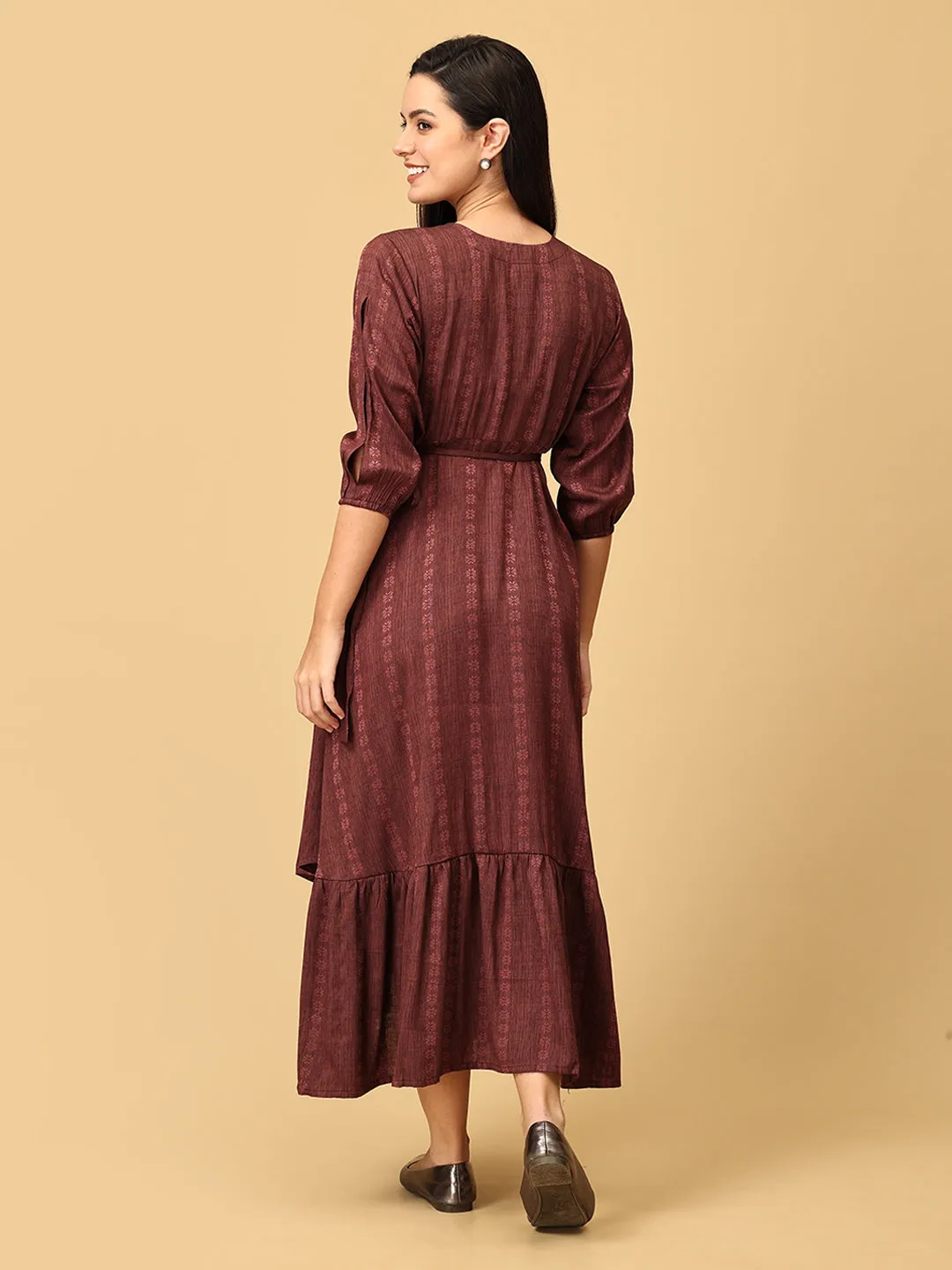 Maple Magic Maternity Wrap Dress