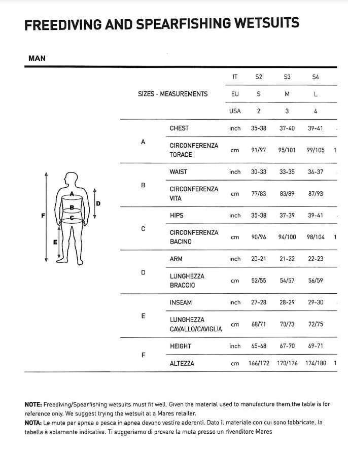 Mares Illusion 50 Open Cell 5mm Free Diving Wetsuit