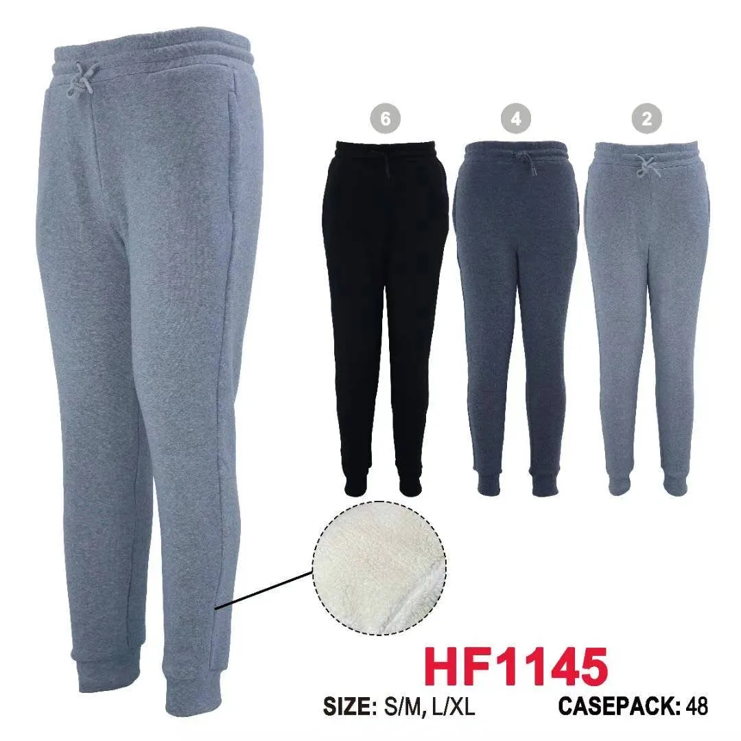 Men Winter Fur Lining Sports JOGGERS Pants Active Wear HF1145