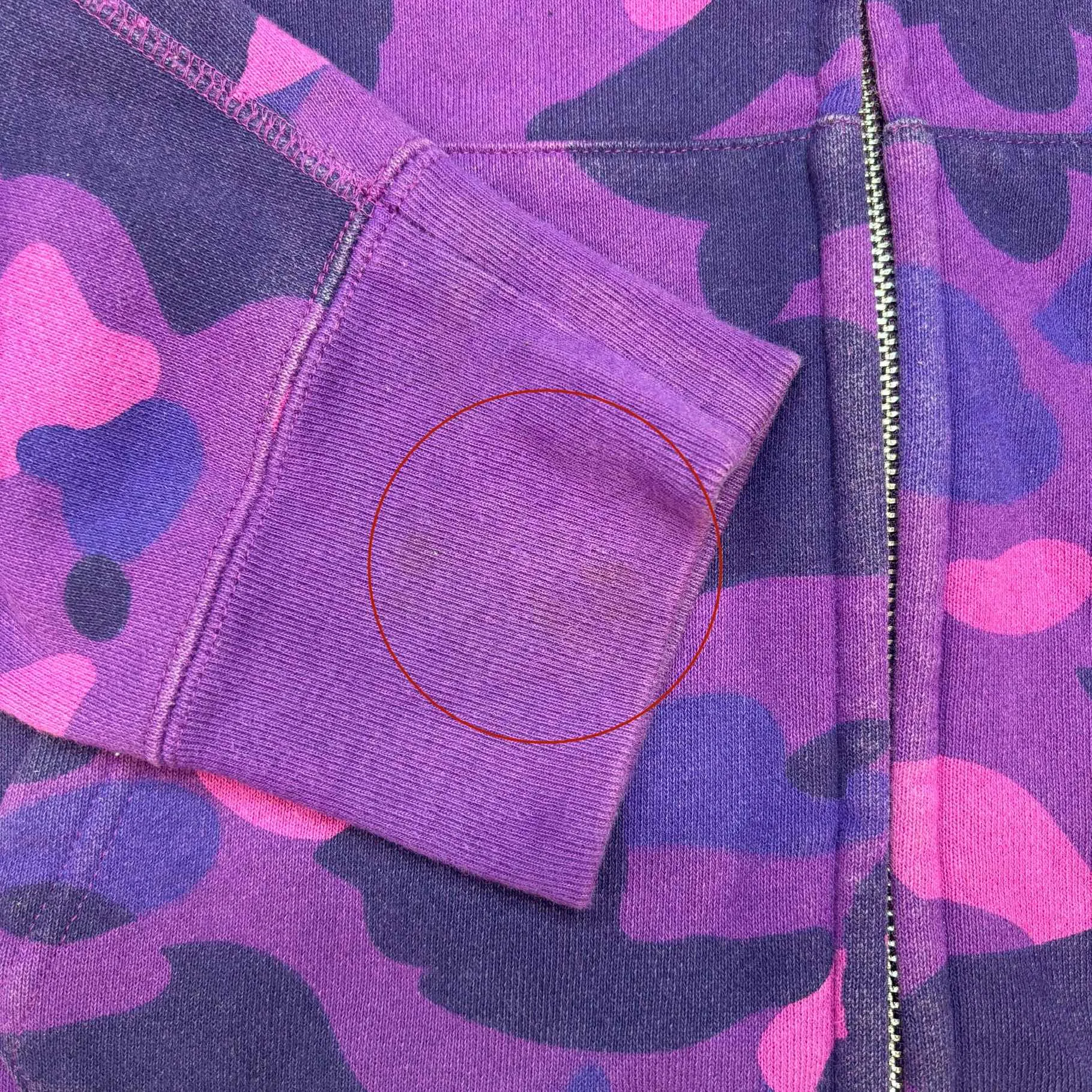 Men's Camoflage Logo Hoodie Purple Size M