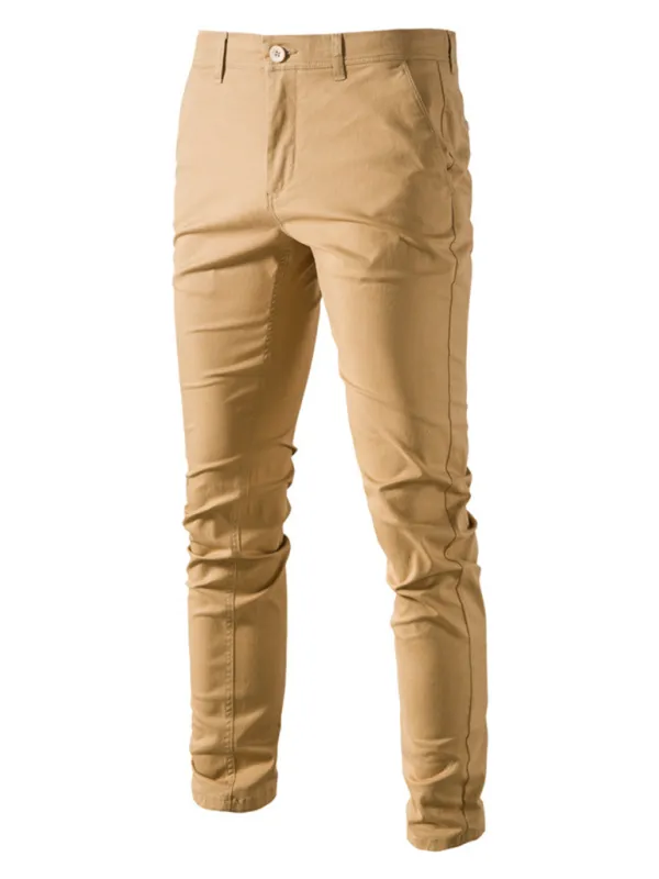 Men's casual all-match solid color casual pants