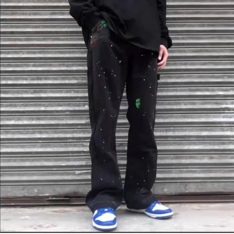 Men's Splash Paint Graffiti Flare Pants