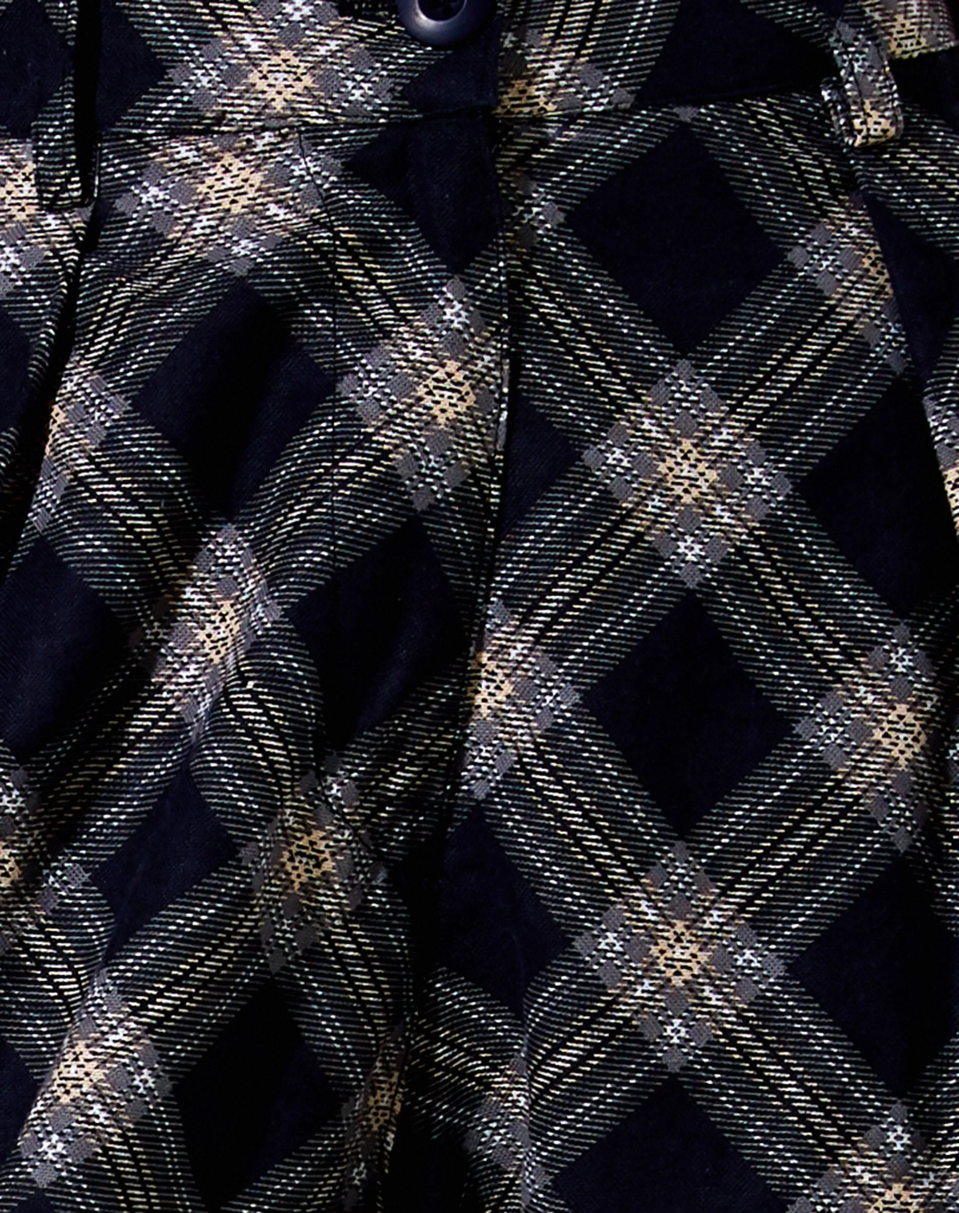 Misca Trouser in 20's Check Black and Grey