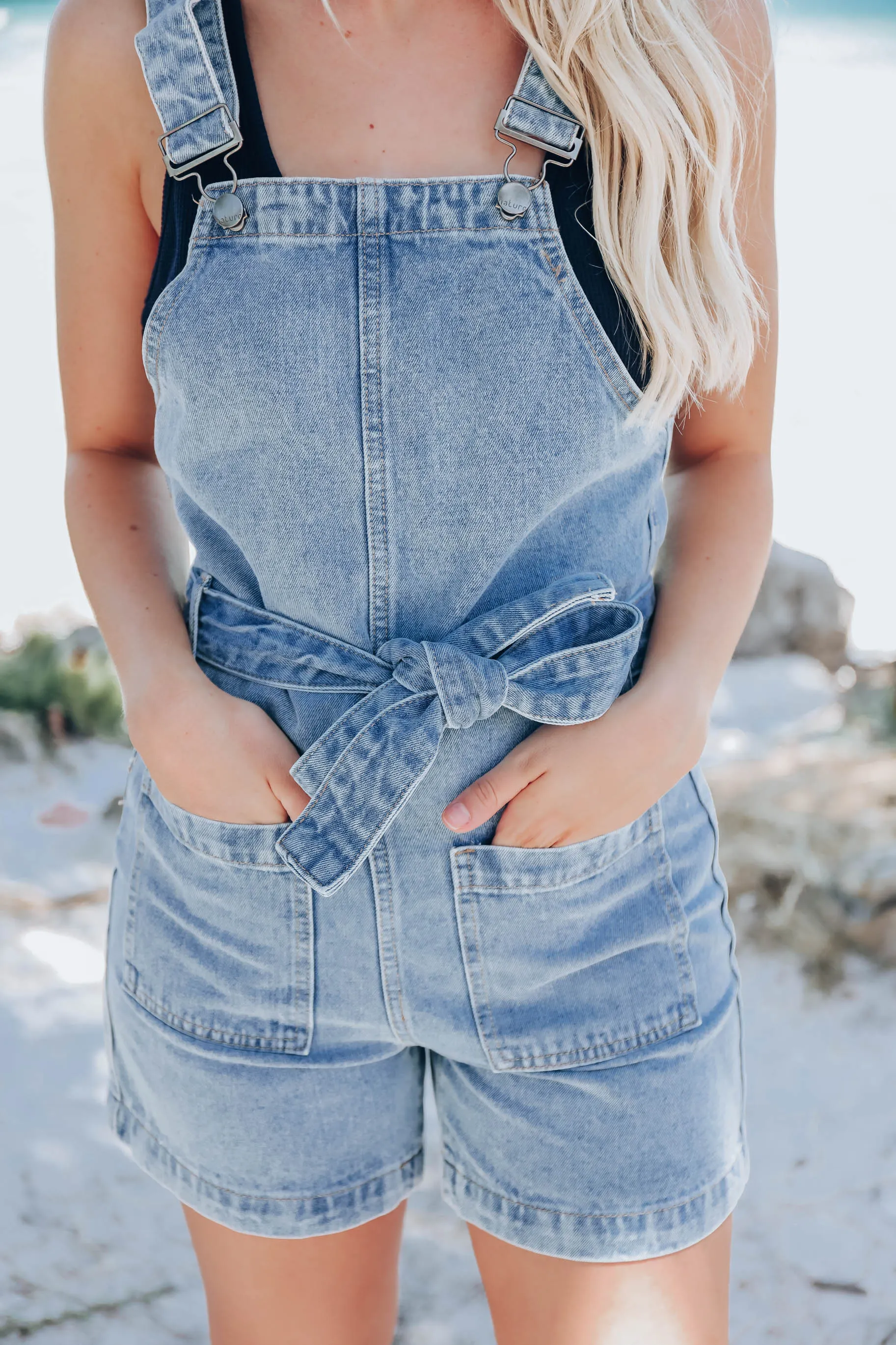 Nature Coast Denim Overall Shorts