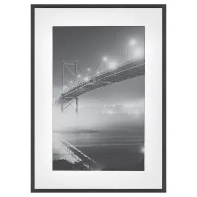 New - 15.4" x 21.4" Matted to 11" x 17" Thin Metal Gallery Frame Black - Project 62