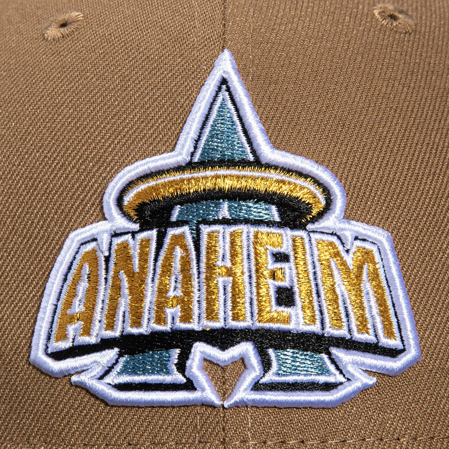 New Era 59Fifty Cord Visor Los Angeles Angels 40th Anniversary Patch Hat - Khaki, Black