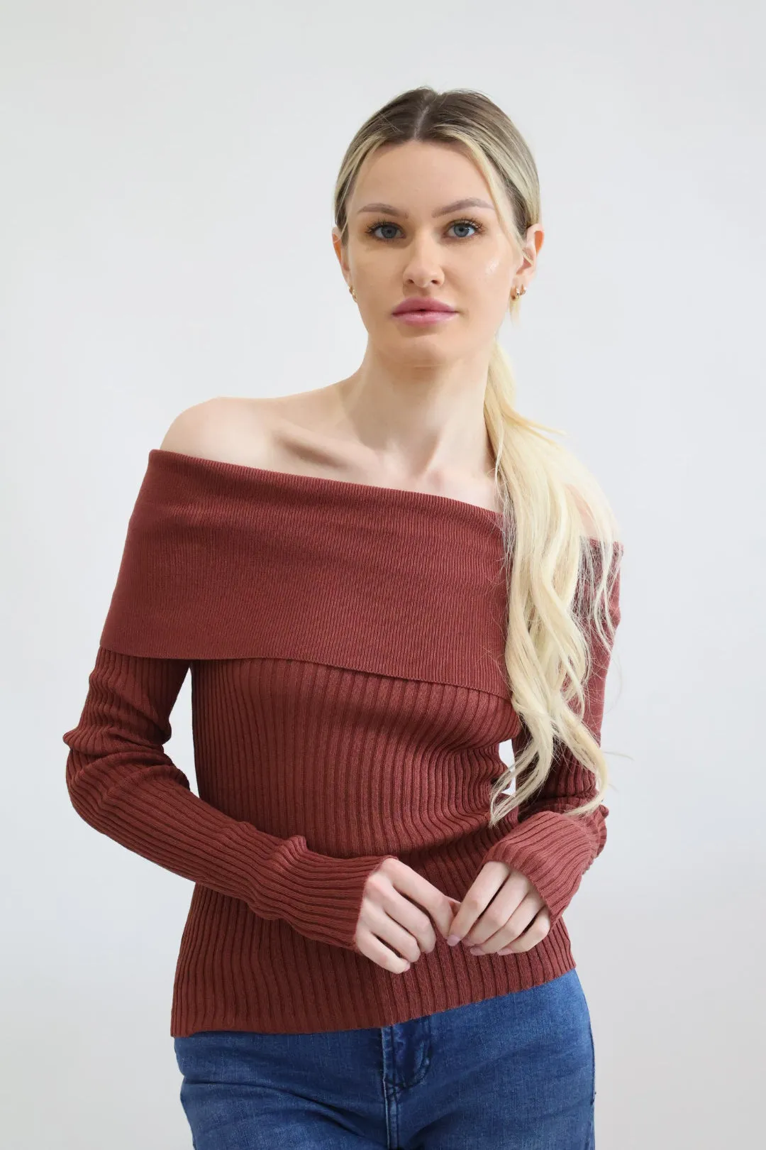 Off Shoulder Sweater