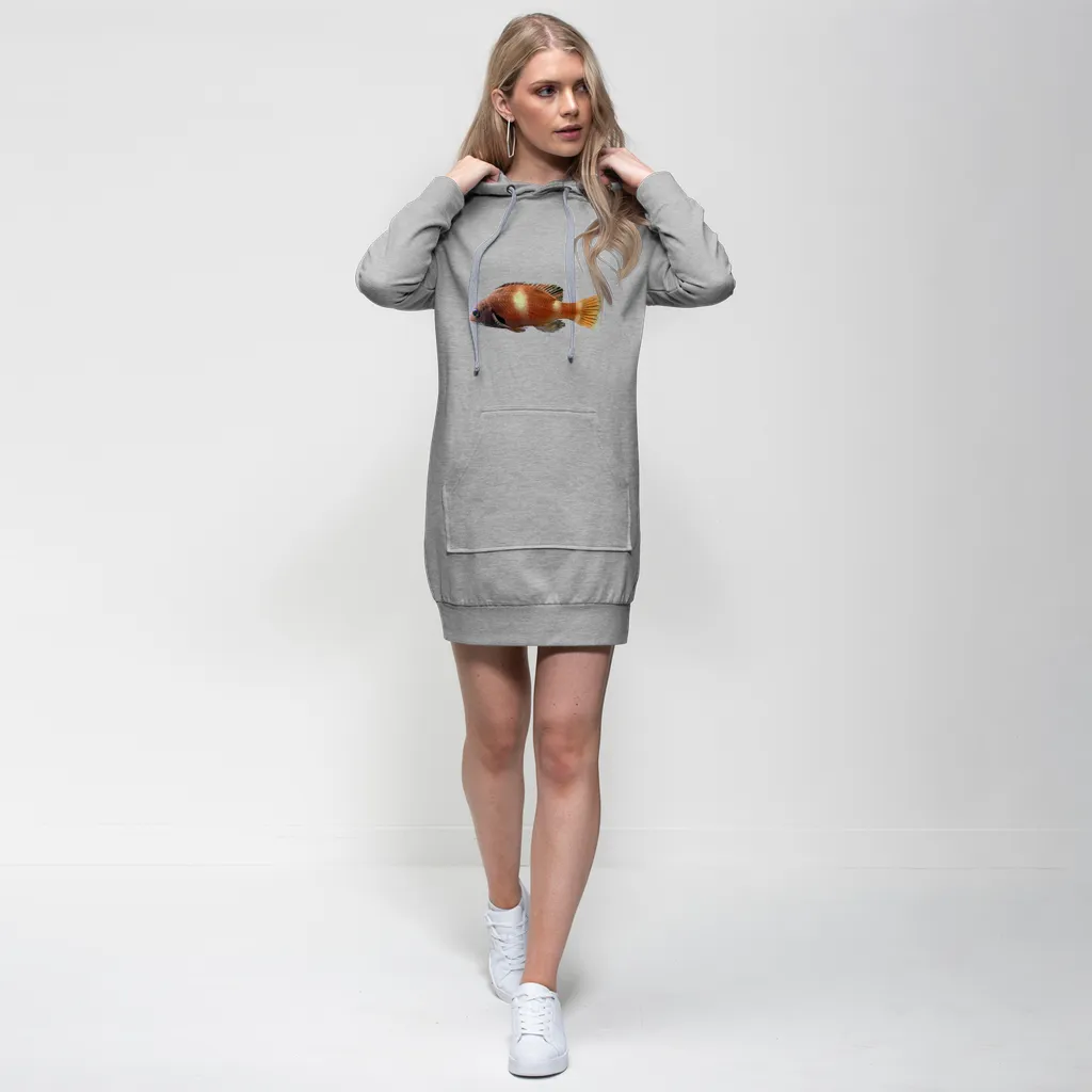 Orange Fish Premium Adult Hoodie Dress