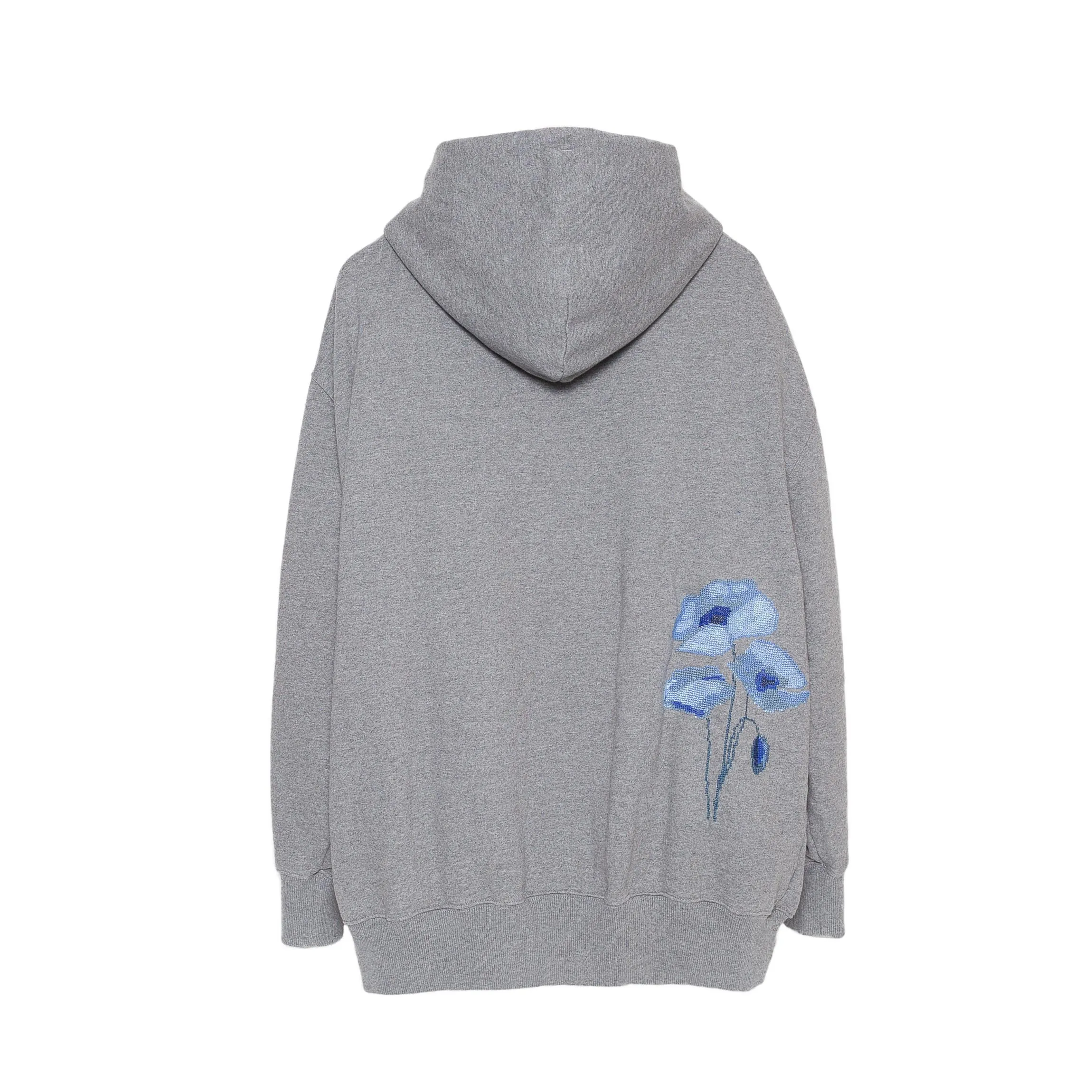 ORGANIC COTTON GRAY HOODIE POPPY