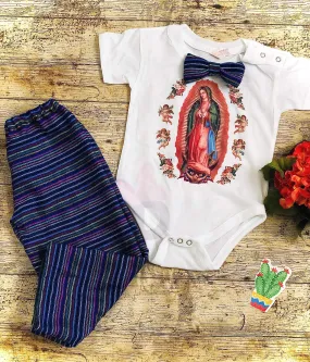 Our Lady of Guadalupe Onesie and Pants Set for Boys