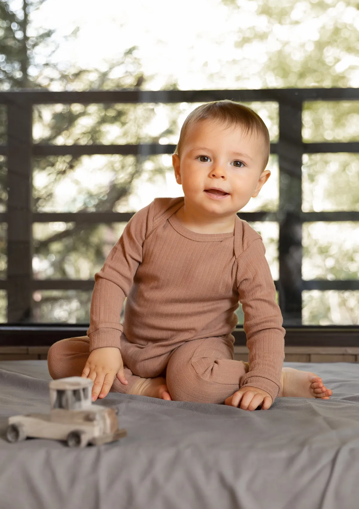 Overall play-suit long sleeve Play of Colors Ochre