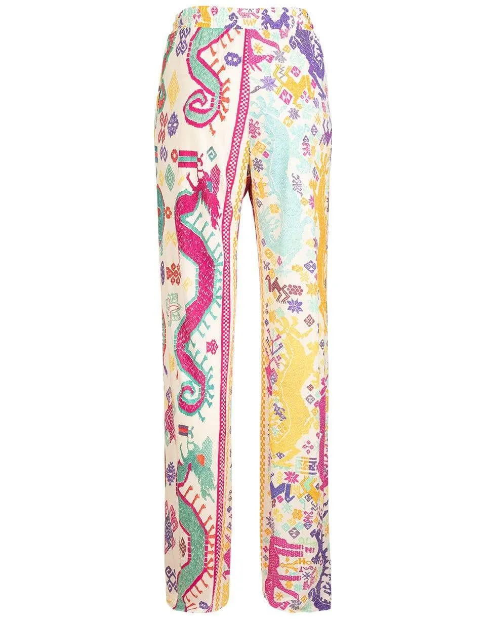 Patmos Printed Jersey Palazzo Pants