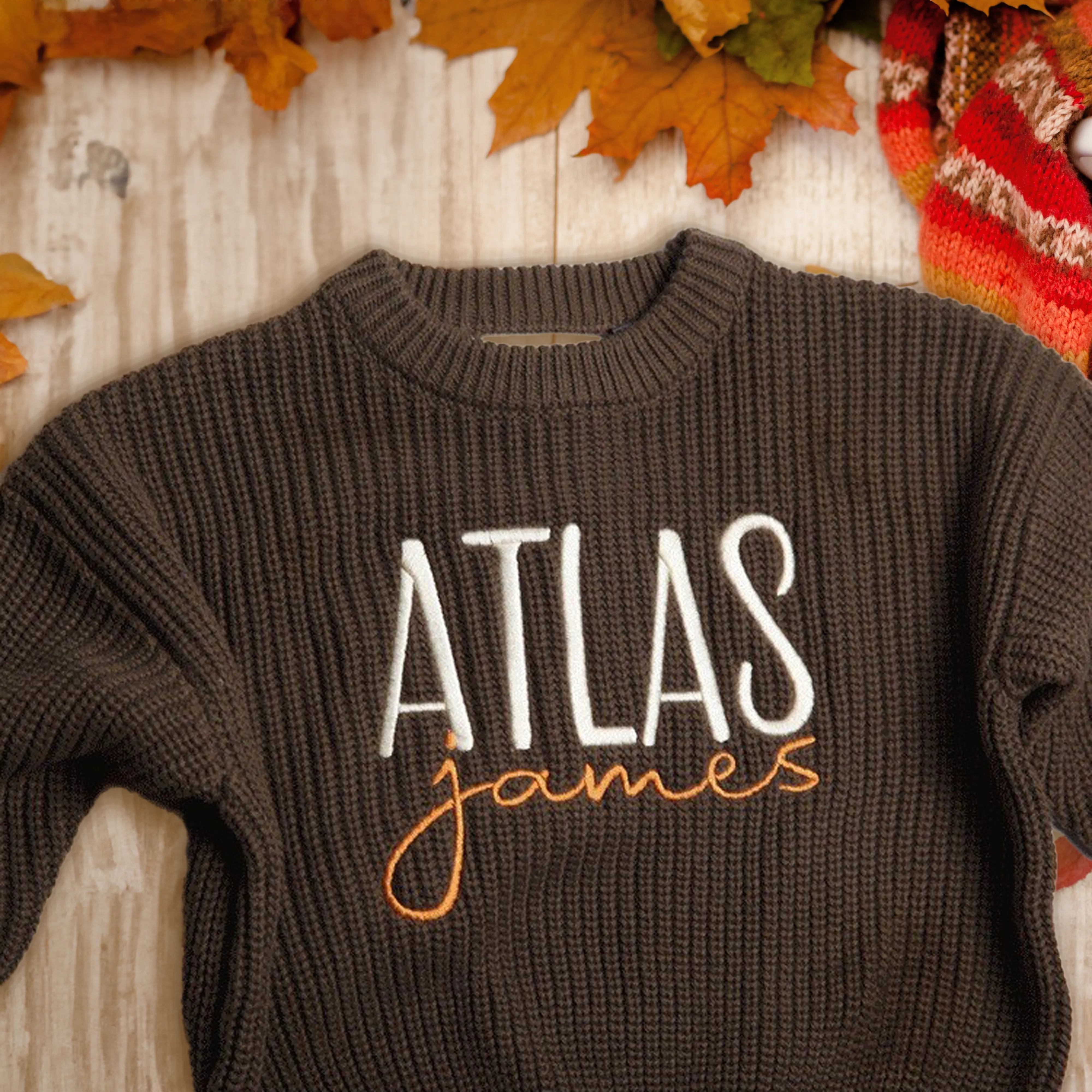 Personalized Baby Sweater With Name, Baby Shower gift, Personalized Toddler Knit Sweater KS02