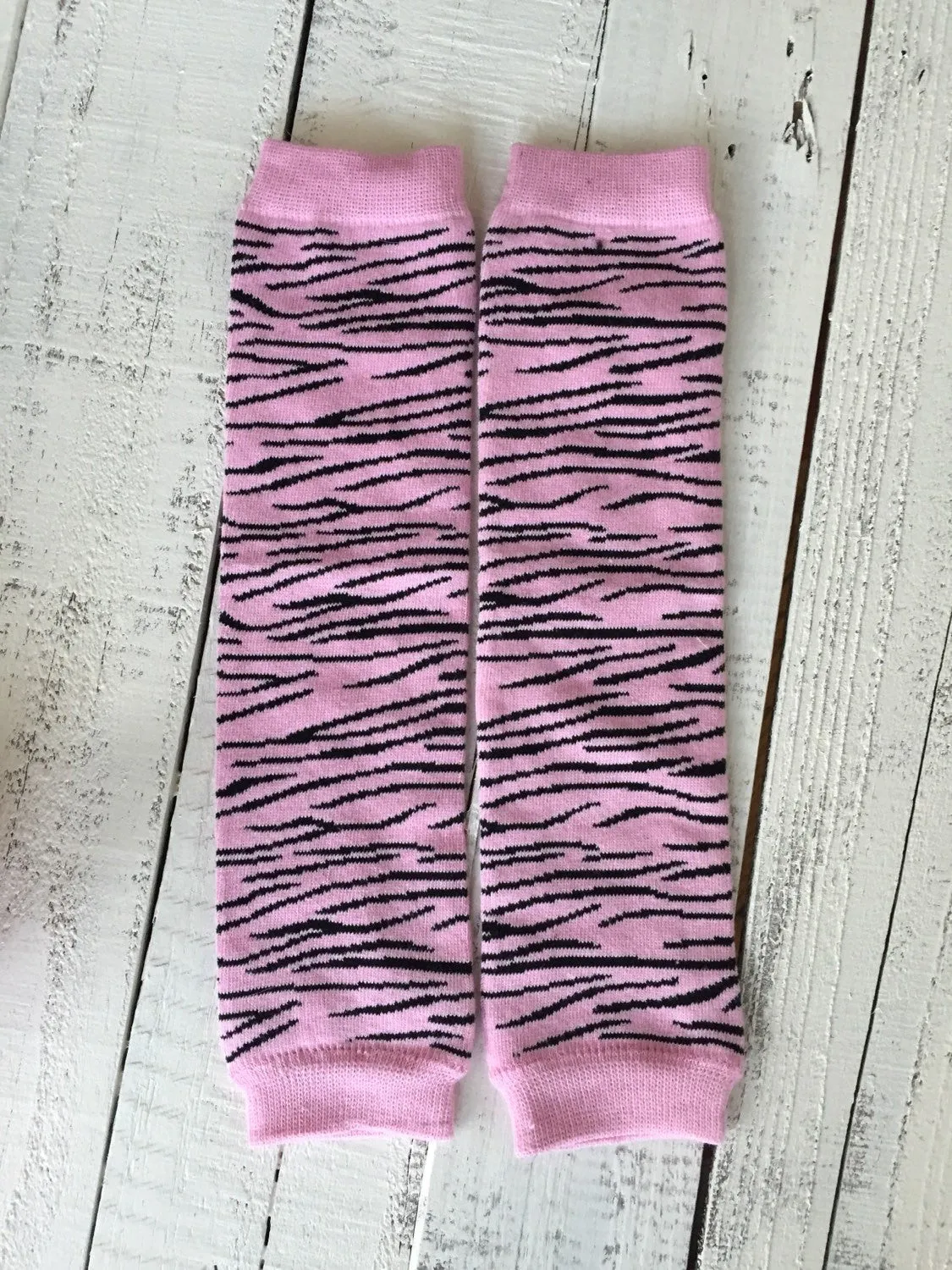 Pink and Black Zebra Leg Warmer