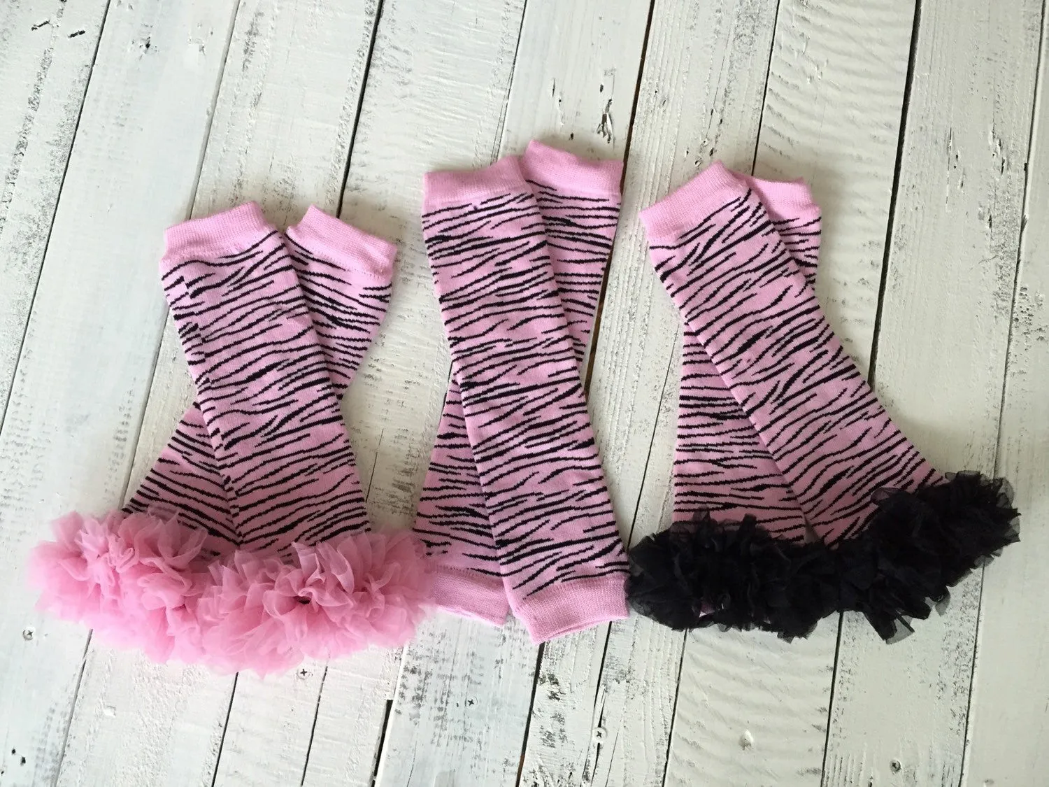 Pink and Black Zebra Leg Warmer