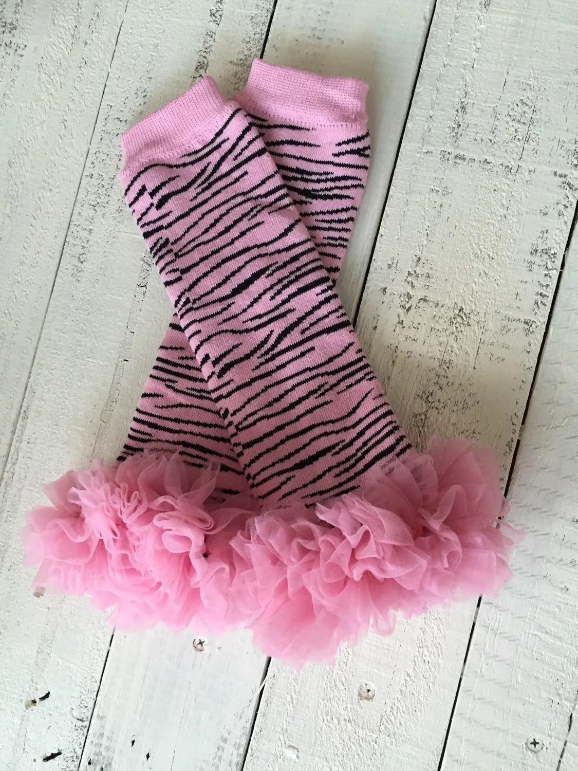 Pink and Black Zebra Leg Warmer