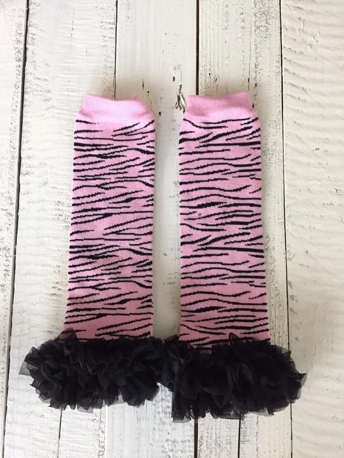 Pink and Black Zebra Leg Warmer