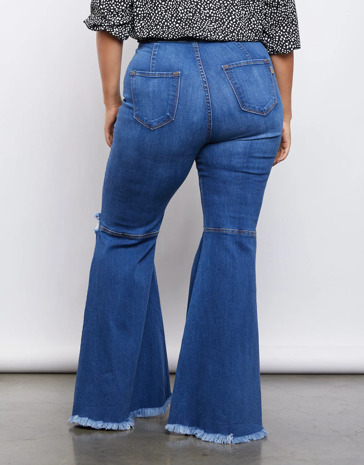 Plus Size Super Flared Jeans