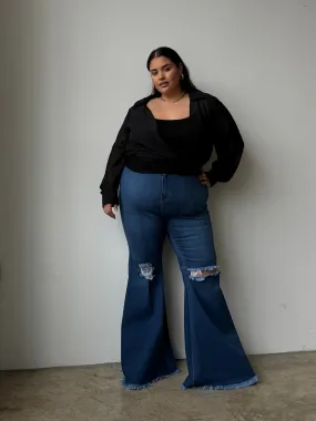 Plus Size Super Flared Jeans