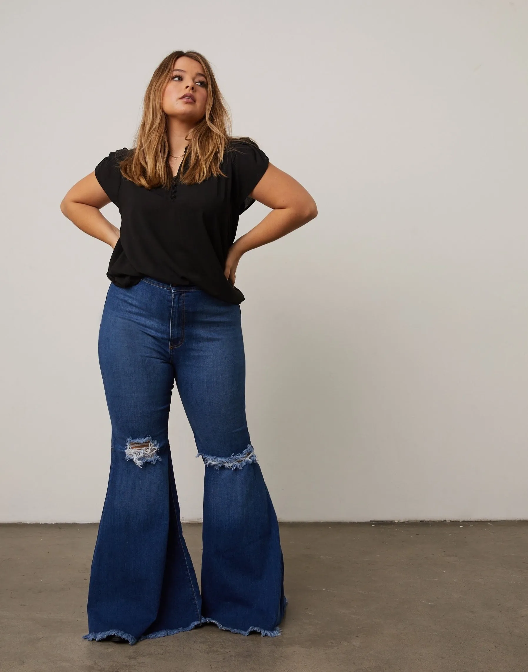 Plus Size Super Flared Jeans