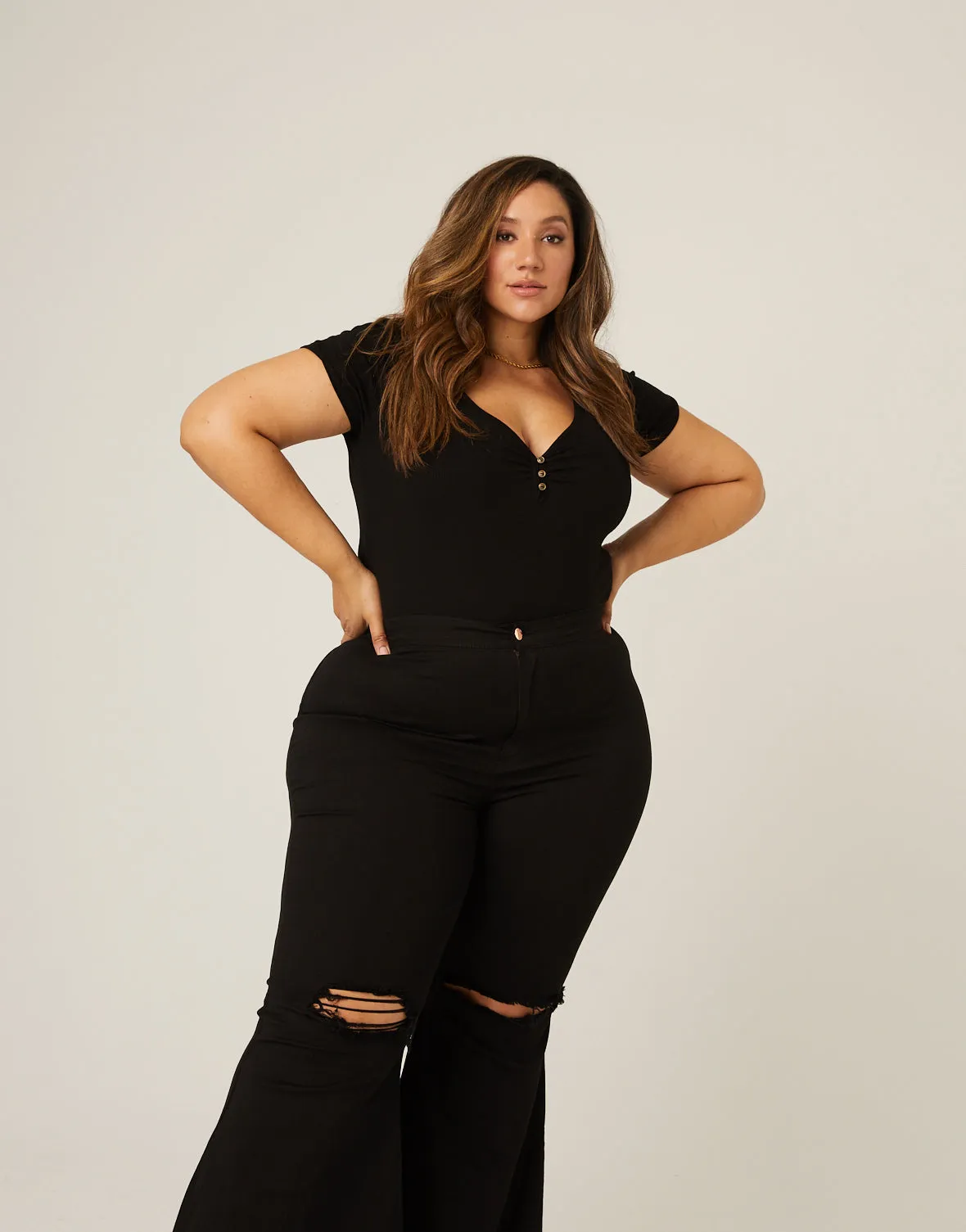 Plus Size Super Flared Jeans