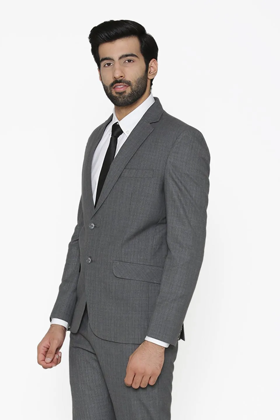 Poly Cotton Grey Blazer