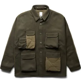 QUILTED UTILITY SHIRT JACKET