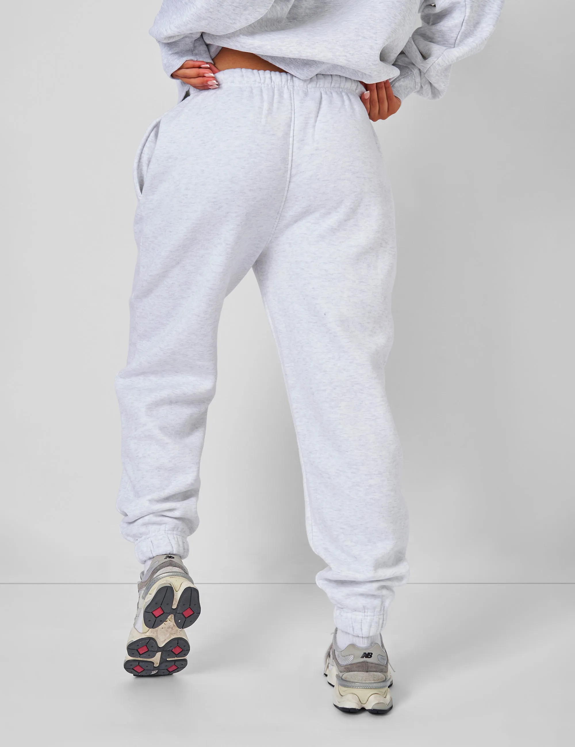 Relaxed Fit Cuffed Jogger Light Grey Marl