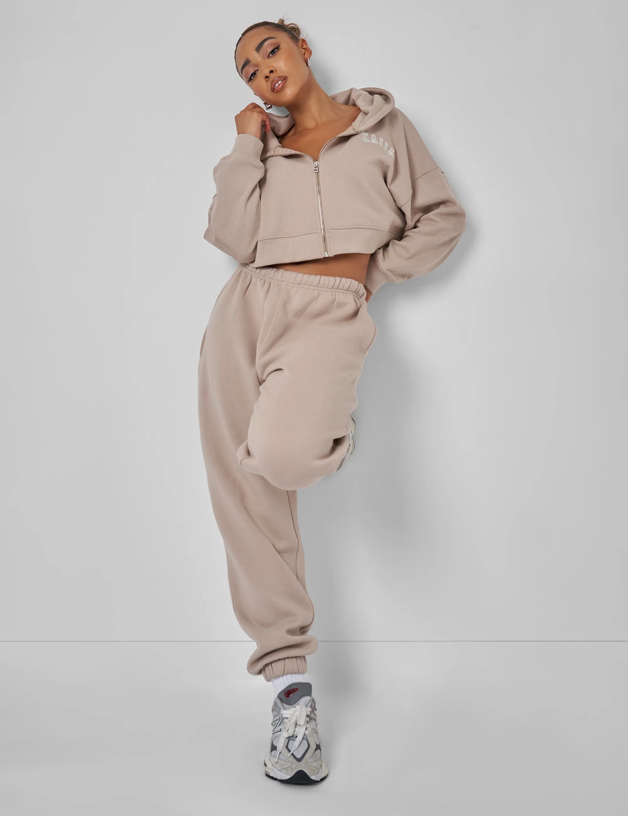 Relaxed Fit Cuffed Jogger Stone