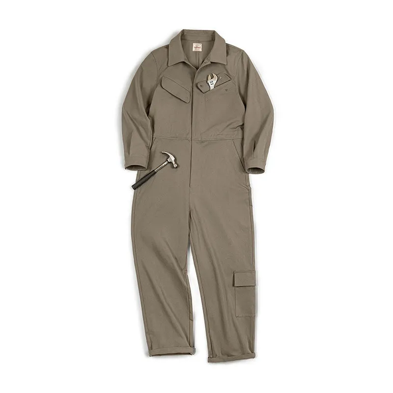 Retro Casual Multi-Pocket Overall Jumpsuits