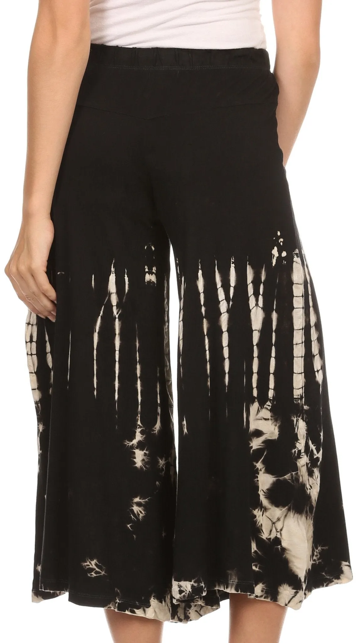 Sakkas Janelle Long Flare Bell Tie Dye Elastic Waist Wide Leg Palazzo Pant