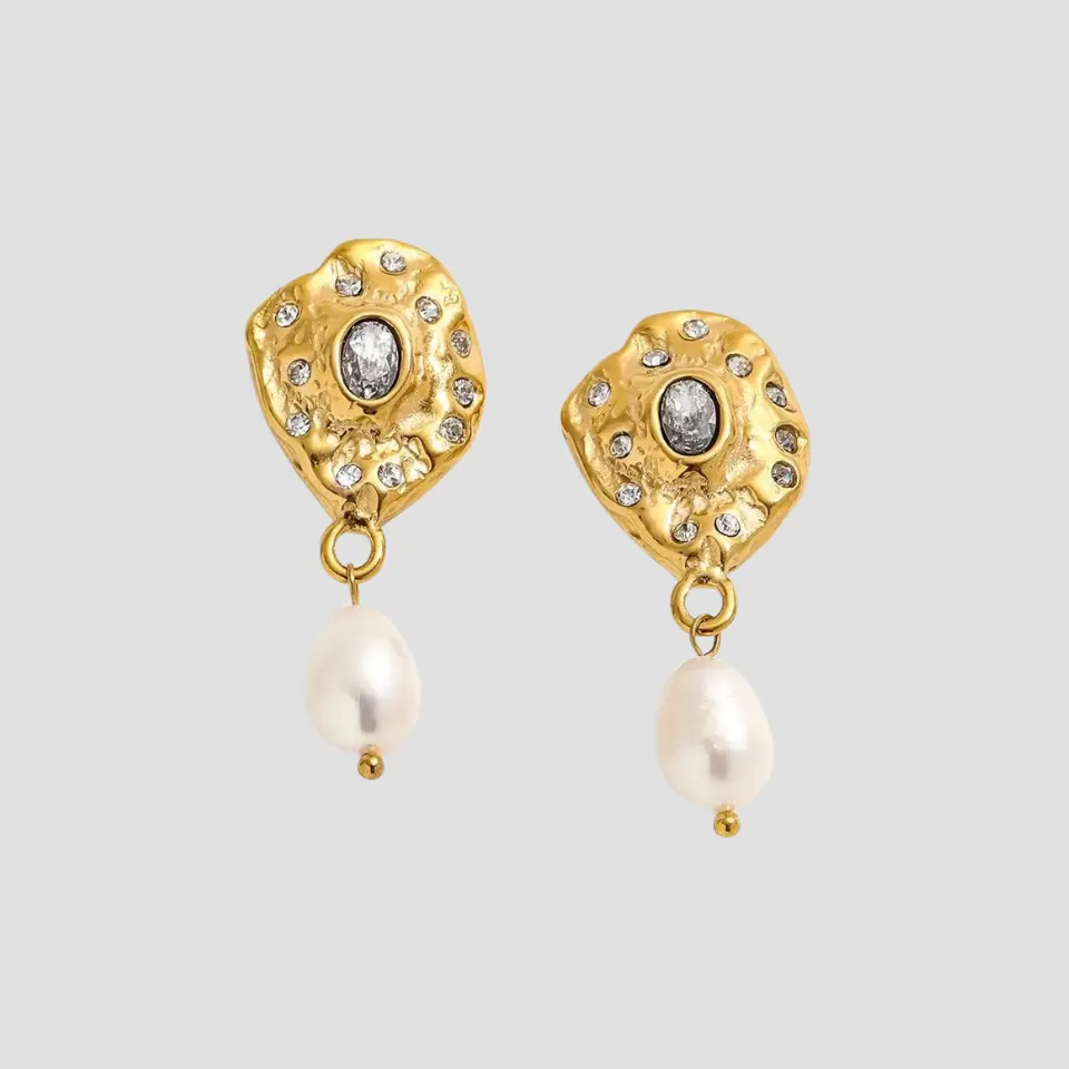 Sascha Drop Pearl Earrings