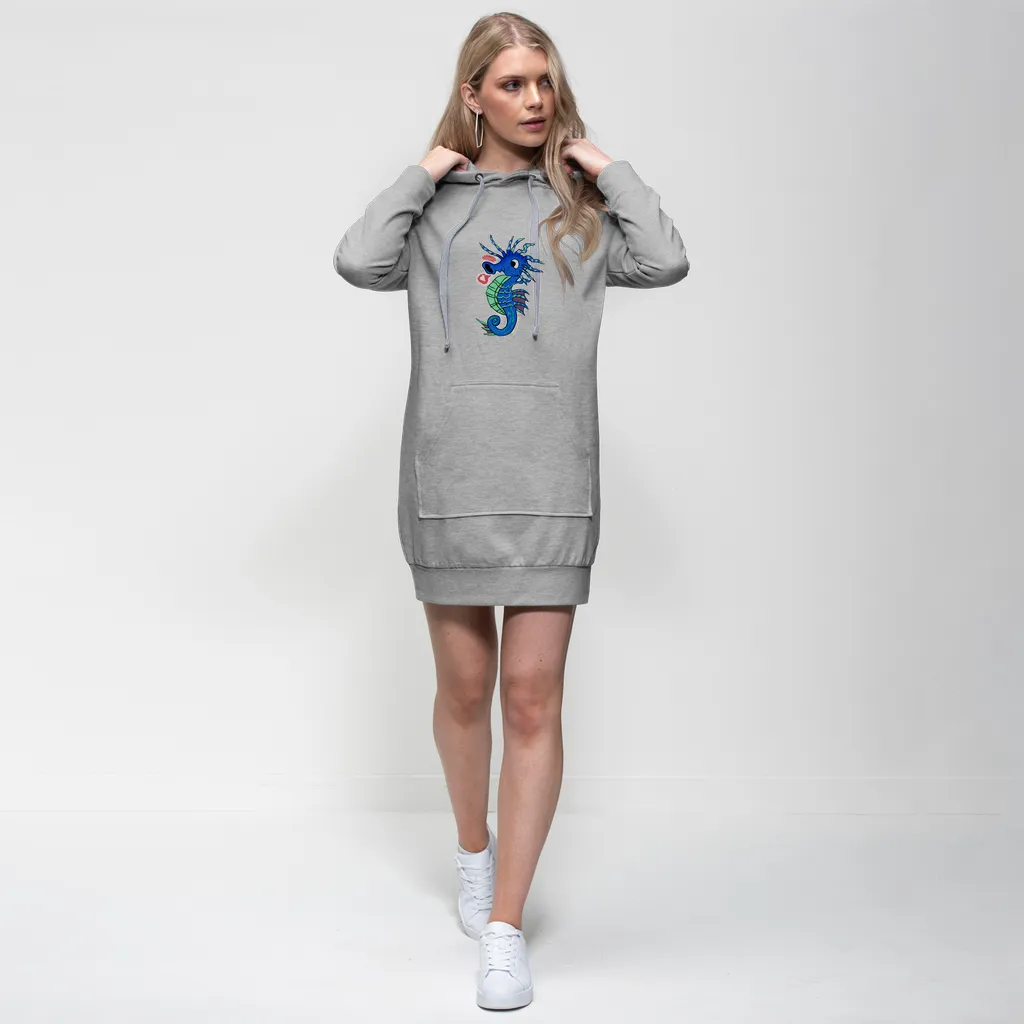 Scribblers the Seahorse Premium Adult Hoodie Dress